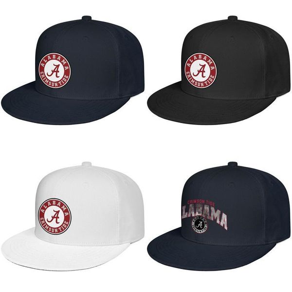 

алабама малиновый прилив мужские и женские бейсболки стили пустой хип-хоп flat brimhats футбольный логотип, Blue;gray