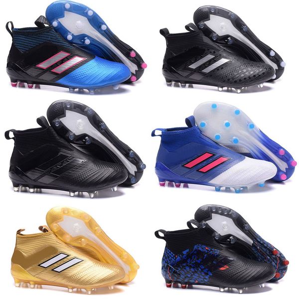 

original ace tango 17 purecontrol fg indoor soccer cleats turf in soccer shoes ace football boots dragon laceless boots black mens red
