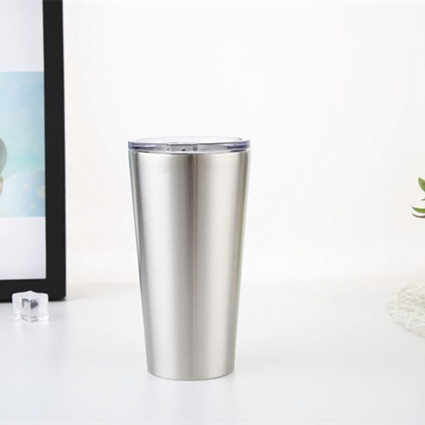 

16oz creactive stainless steel cups double wall wine tumbler water drinkware vacuum insulated beer mug with lids 08