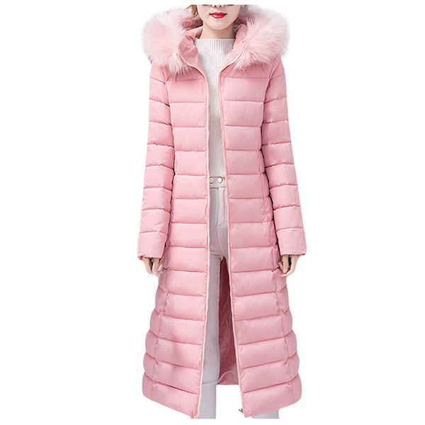 

jaycosin 2019 down jacket women outerwear coats women fashion outerwear long cotton-padded jackets faux fur hooded coats l401108, Black