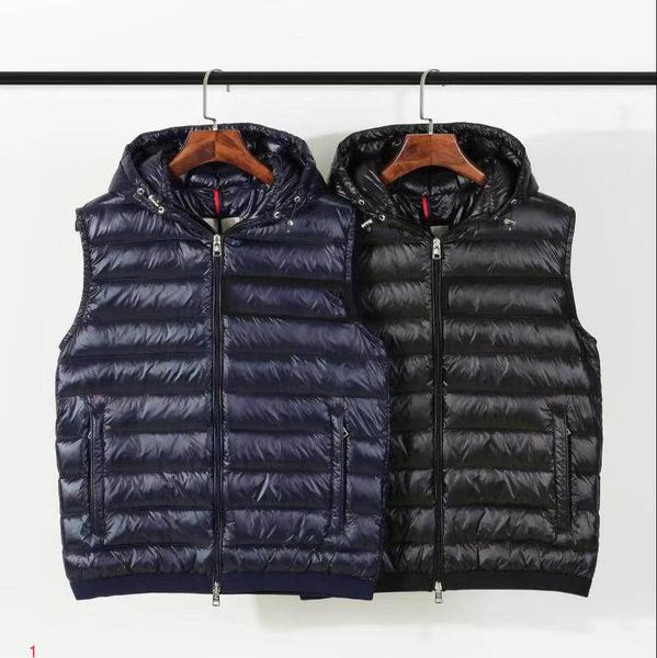 

mens designer vest jacket hooded thick winter brand windbreaker down coat zippers luxury fashion style men women asian size xs-4xl #y71, Black;white