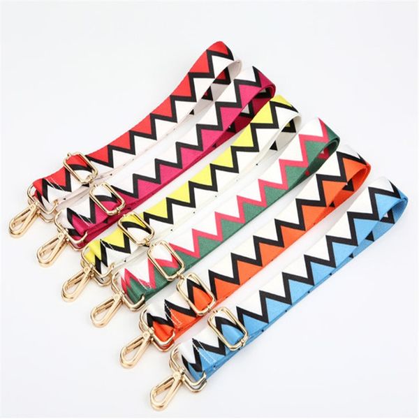 

bag strap accessories serrated back band width shoulder strap colorful color matching female bag single shoulder cross, Black
