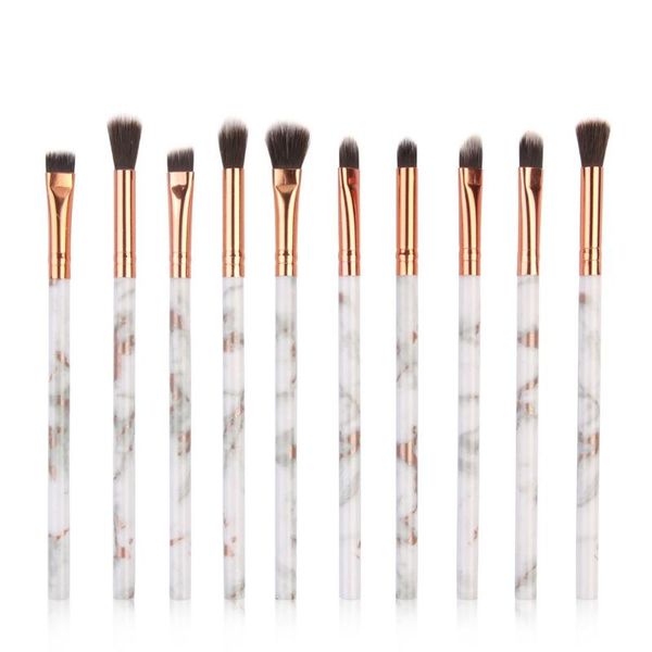 

multifunctional 10pcs marbling makeup brushes set eyeshadow eyeliner concealer brush set mini make up brush tool kit