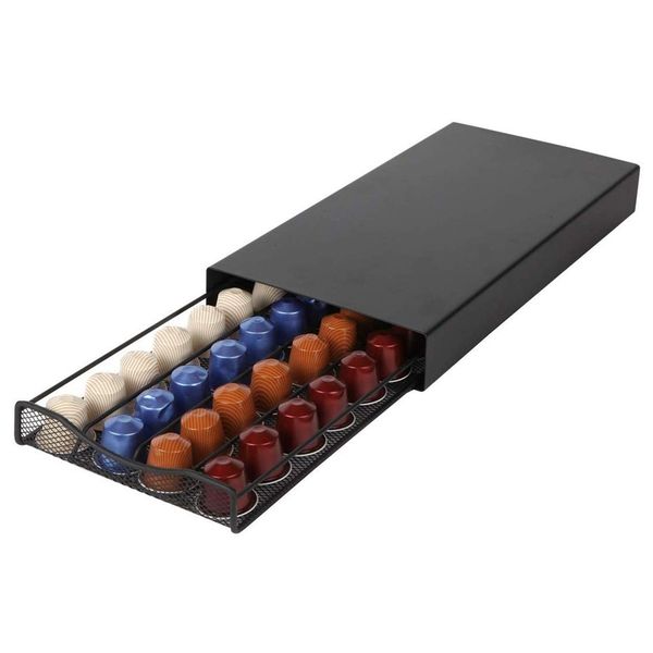 

40 pods coffee capsule holder organizer storage stand practical drawers nespresso
