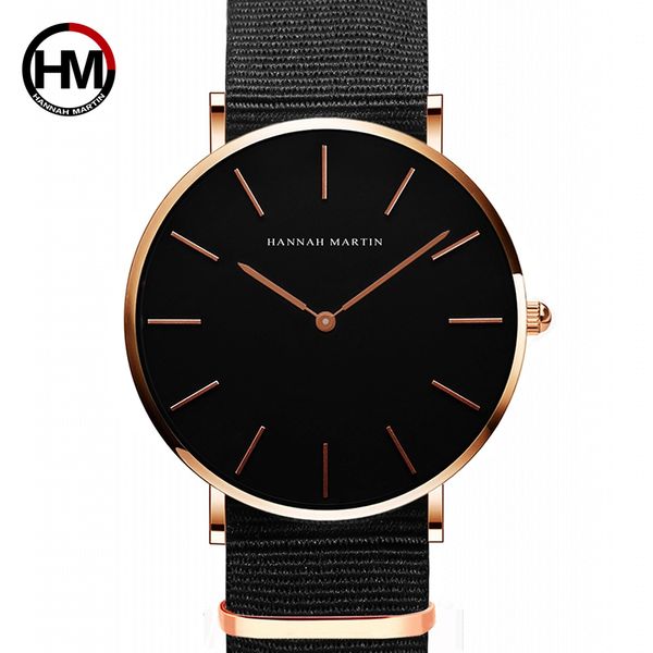 

ladies wrist watches men simple waterproof fashion brand black nylon sports casual watch for men women watch dropshipping, Slivery;brown