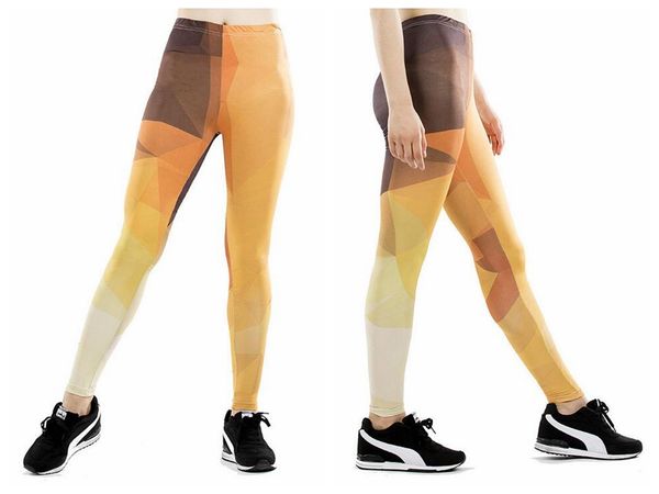 

женщины йога брюки брюки колготки брюки женский градиент раскраски эластичная сила высокая талия танец активная леди печать печать леггинсы, Black;white