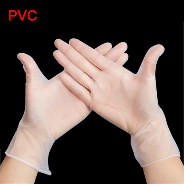 

100 шт. / лот одноразовые защитные перчатки пвх резиновые перчатки с высокой плотностью материала эффективно изолируют вирусы многофункциона