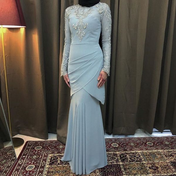 

plus size prom muslim evening blue dresses vestidos de fiesta de noche, Black