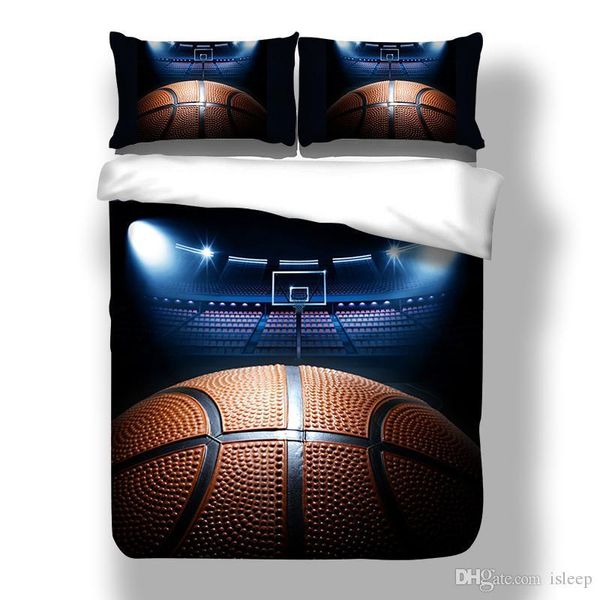 

3d printing basketball for boy bed linens 2 3 pcs bedding set with pillowcase