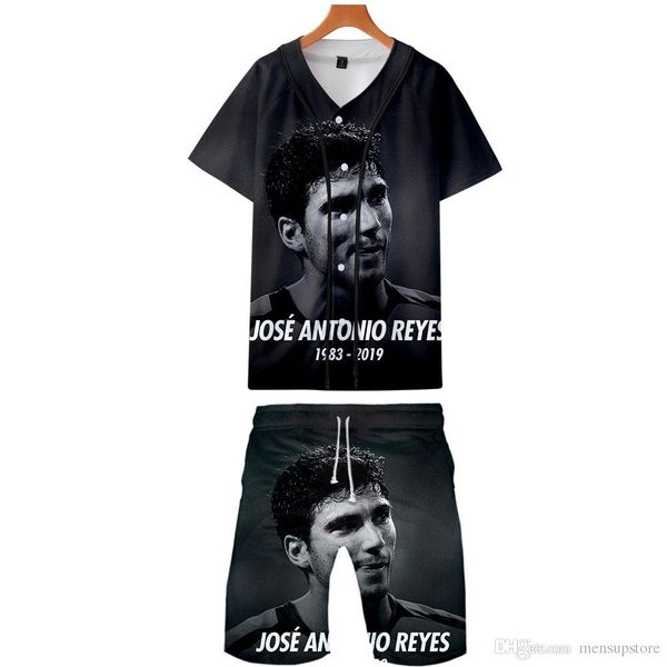 

mens tracksuits reyes rip summer football star 3d printed shorts 2pcs clothing sets fashion suits, Gray