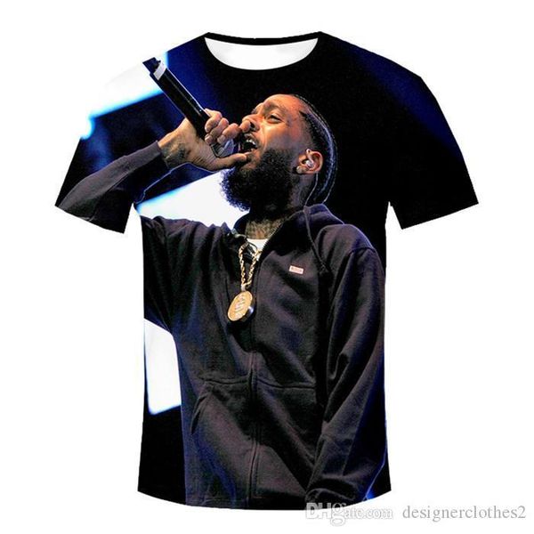 

футболки рэпер nipsey hussle сувенир crenshaw с коротким рукавом простой черный 3d принт футболка модельер мужские, White;black