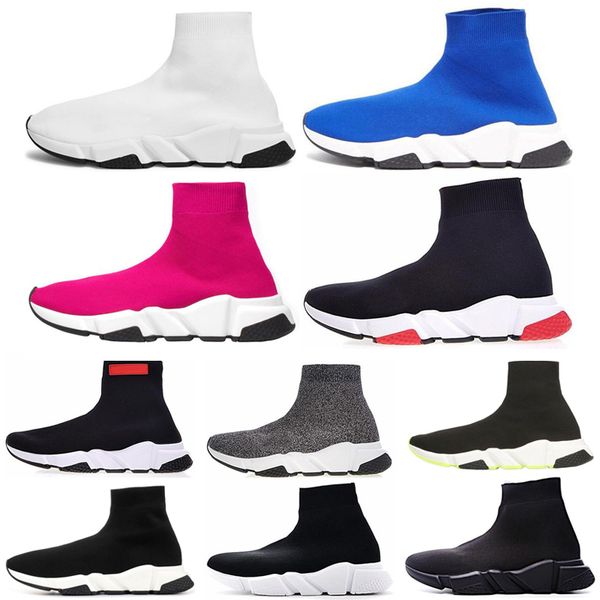 

fashion men designer shoes speed trainer sock shoes triple black white red volt women mens trainers outdoor socks sneakers 36-44
