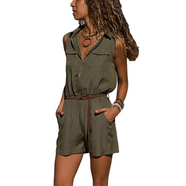 

summer short sleeve shorts jumpsuit women with belt loose with mixed fabric high waist women romper 2019 fashion playsuit, Black;white