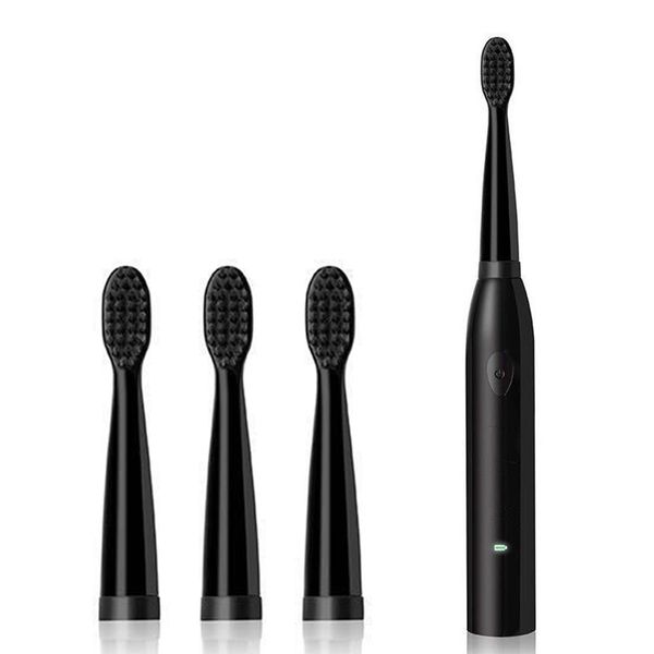 

pro rechargeable sonic electric toothbrush waterproof ipx7 3 modes +2 brush heads clean polish whitening gumcare toothbrushes