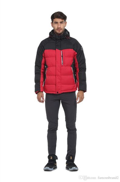 

mens плюс размер ветровка куртки вскользь contrast цвета с капюшоном утолщенных открытого пальто зима mens outwear, Black