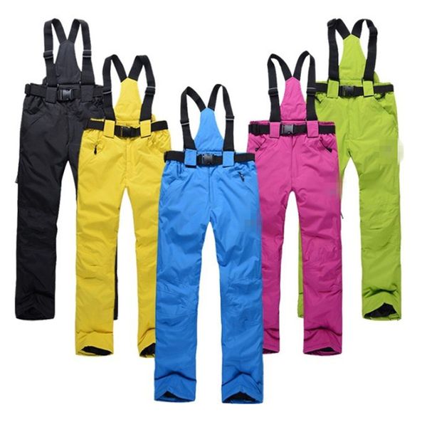 

outdoor ski pants male and female models paragraph wind warm winter sports mountaineering thickening strap pants snowboard