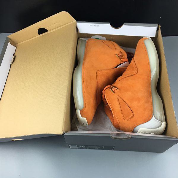 

version basketball shoes 18 brand real leather 18s orange suede designer game winner bronze mens sports sneakers with box