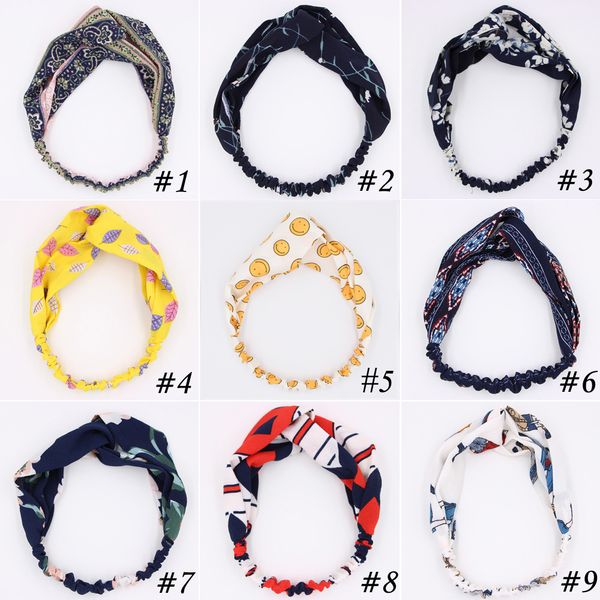 

women vintage cross knot headband elastic hair bands soft flower ladies girls hairband hair accessories, Slivery;white