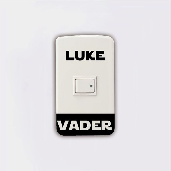 

light switch sticker darth vader luke skywalker vinyl wall mural home decor