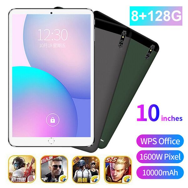 

10" 4g 8+128gb tablet pc 10 core android 10.0 wifi dual sim triple camera