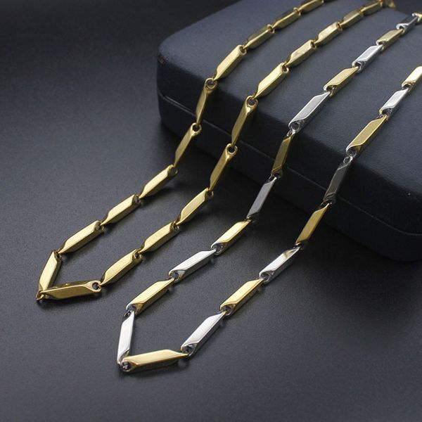 

stainless steel mens necklace gold jewelry on the neck male accessories steampunk hip hop long chains necklace silver christmas