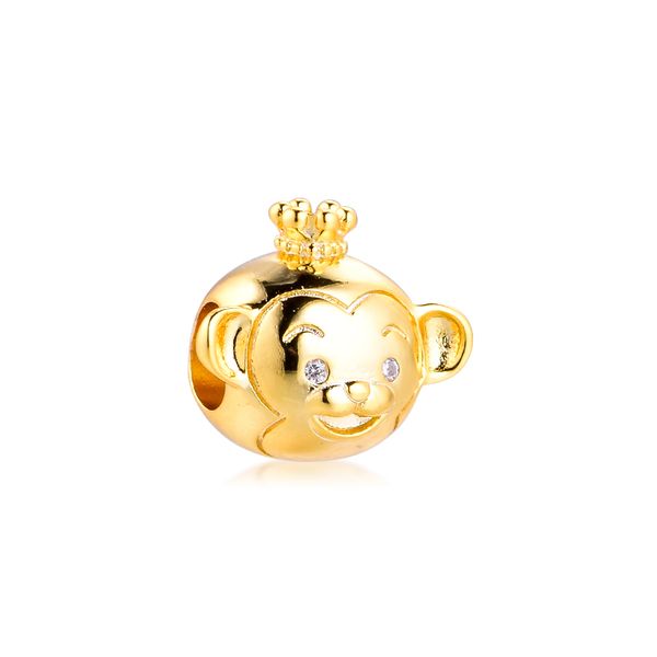 

fits bracelet 925 sterling silver jewelry shining monkey charm beads for women diy making kralen pulseras wholesale