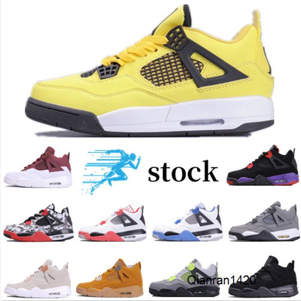 

new 4 laser wings mens basketball shoes bred white cement loyal blue cool grey 4s iv designer sneakers sports running shoes women trainers