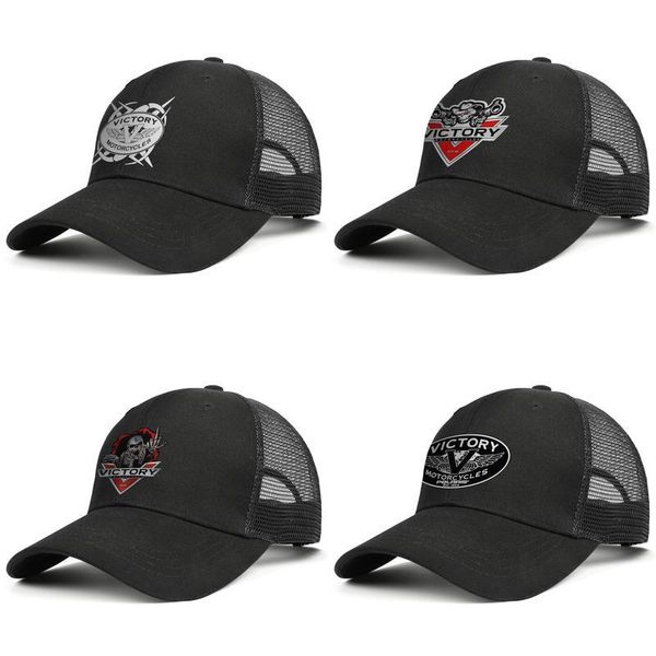 

vi-ctory motorcycles tribal adjustable trucker cap cricket fitted vintage baseball hat logo skull victory polaris motorcycle, Blue;gray