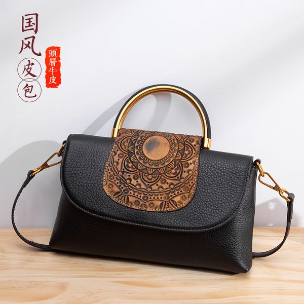 

women's leather bag 2019 new small square bag handbag women's retro handbag