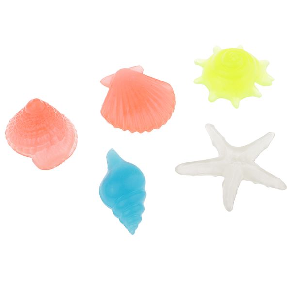 

5 pieces glow in the dark garden pebbles conch for walkways/ outdoor decor/ aquarium/ fish tank, outdoor garden decorative stones