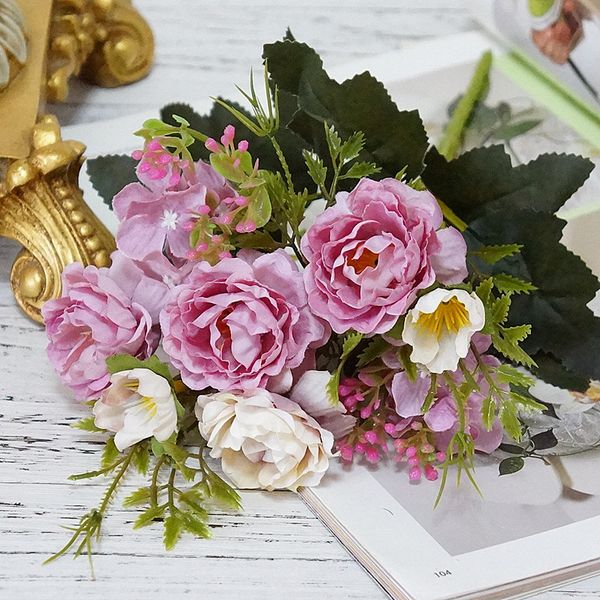 

artificial silk flower bouquet home room party decoration ornament pgraphy