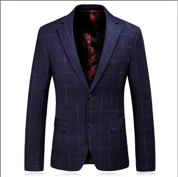 

men's suits & blazers leisure suit for men wine red formal business casual lattice fashion slim fit non ironing male gent life, White;black