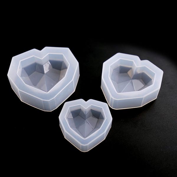 

3d heart-shaped silicone mold diy fondant chocolate dry pez mold high mirror resin jewelry mold