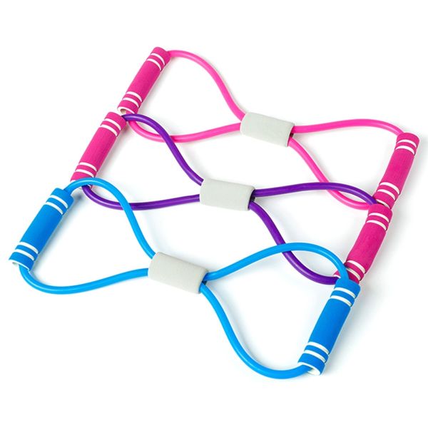 

elastic yoga resistance band 8 word shape stretch chest yoga rally strap body shaping pull rope silicone pull fitness equipment