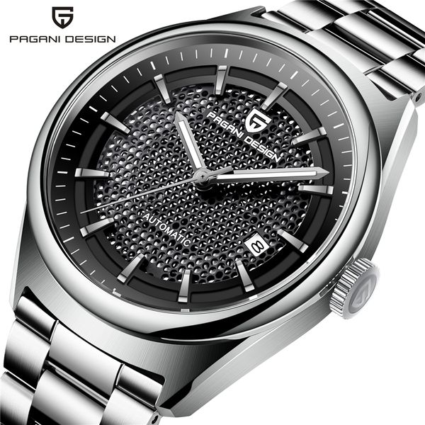 

2018 new men's watch pagani luxury design brand new mechanical automatic fashion business men stainless steel watch relogio masc, Slivery;brown