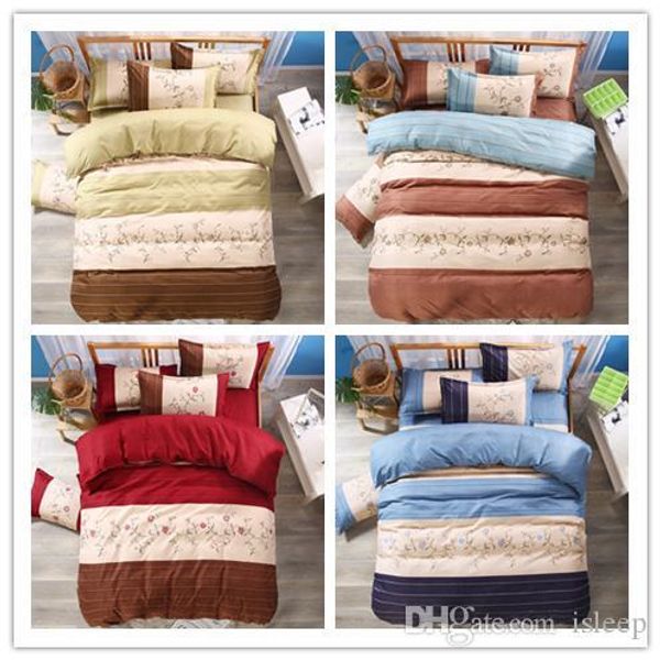 

beautiful flower bedding set with 2 3 pcs fresh color king  twin single double size