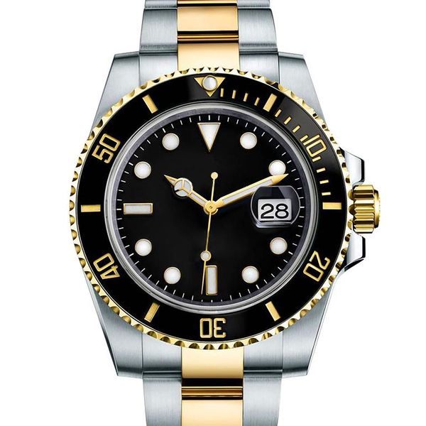 

new ceramic bezel men's automatic movement new machinery stainless steel watch designer sports automatic winding watch, Slivery;brown