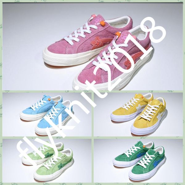 

cos01a with 2 laacess creator x tyler one all stars ox golf le fleur suede casual canvas shoes black womens men's zapatos designer