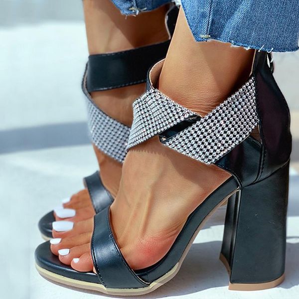 

women sandals super high heels office working sandals women shoes summer chaussures femme zapatos de mujer 2020 sandal, Black