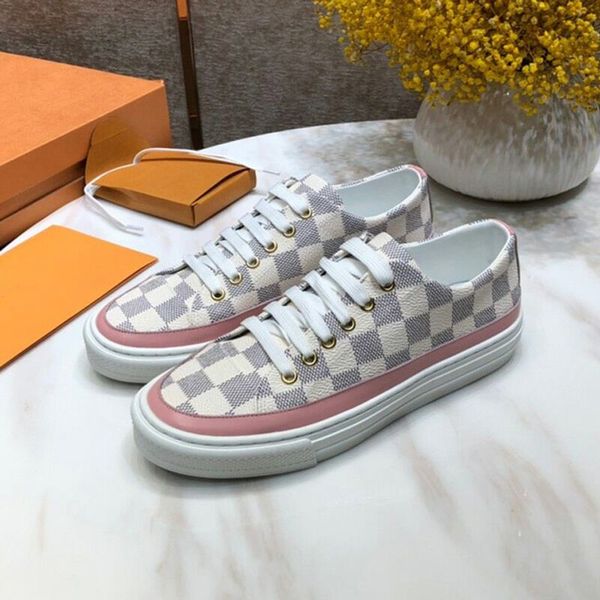 

2020 designer shoe fashion luxury women leather lace up fashion vintage sports shoe sneakers white trainers casual shoes