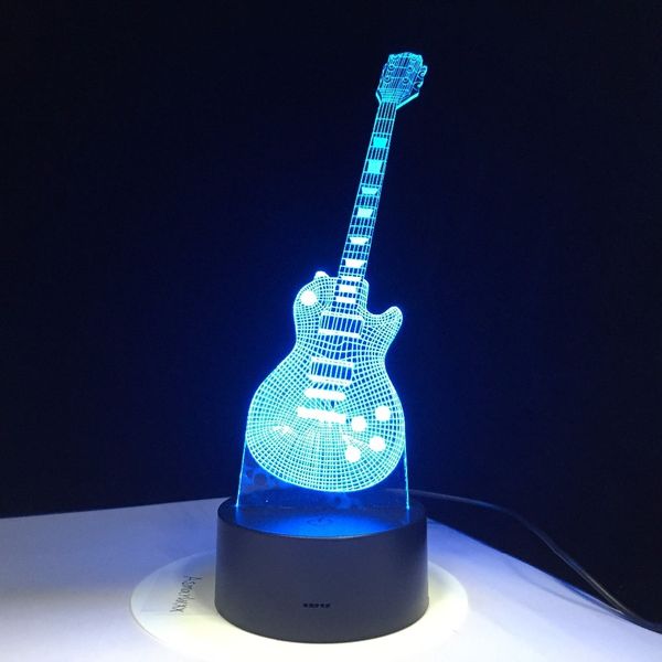 

3d electric guitar led lamp 7 colorful usb table lamp baby sleeping night light music touch control or remote control kids gifts