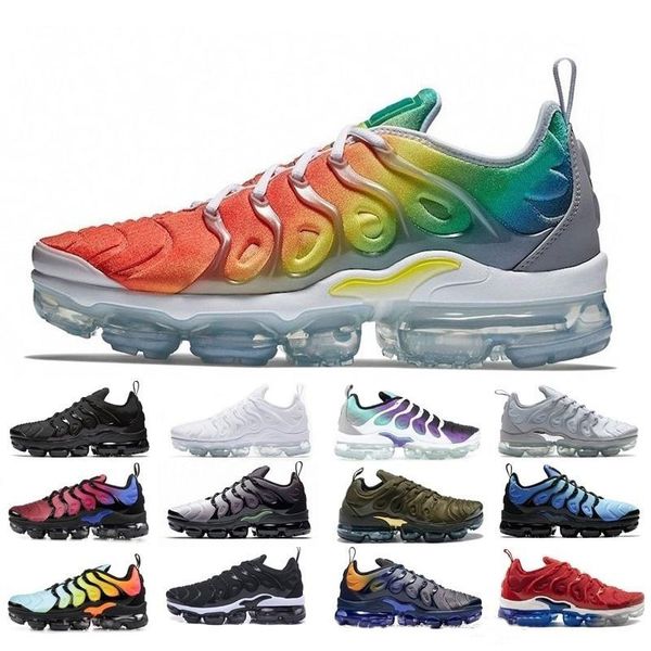 

2020 new tn plus running shoes men women wool grey game royal tropical sunset creamsicle designer sneakers sport shoes size 36-45