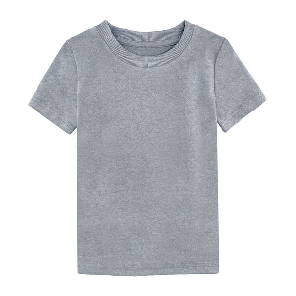 2020 Baby Boy Girl Solid Color T Shirts Kids Heavy Cotton Tshirt Toddler Thicker Pure Tops Plain