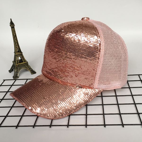 

maxi factory direct sales multi colors sunscreen baseball cap sequins mesh breathable bling shiny hip hop hat for adults unisex, Blue;gray