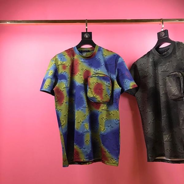 

20ss ins горячая осень зима последний стиль цветок мода топ 3d буквы цвет соответствия повседневная футболка, White