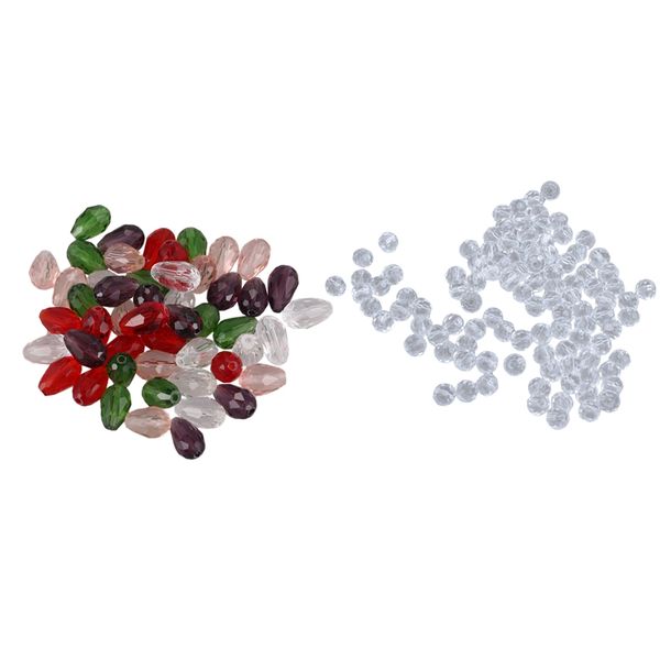 US 100PCs Wholesale Crystal Glass Faceted Round Beads 6mm