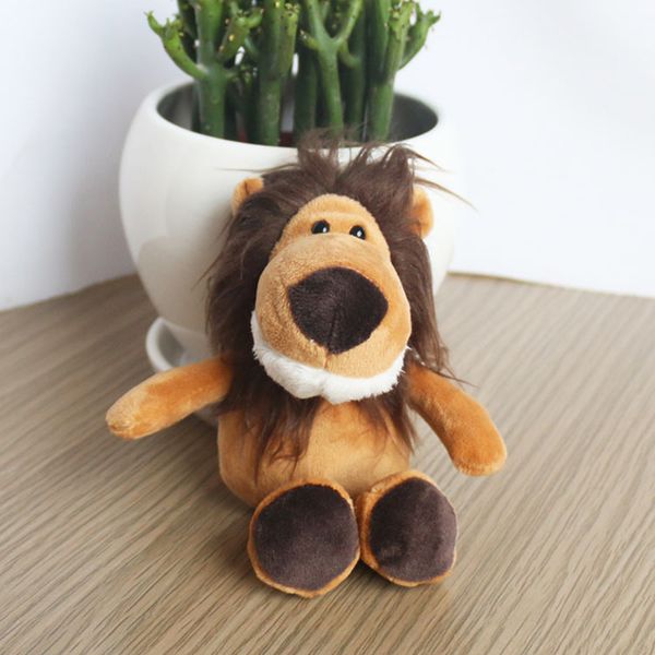 

cute cartoon animal plush toy keychain backpack keychain 15cm small gift couple crocodile hippo lion wolf raccoon leopard 2019
