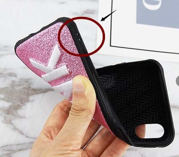 

Love pink cover ca e glitter oft ilicone hell 3d embroidery hinny pink phone ca e for am ung 9 9plu iphone x 8 plu 10