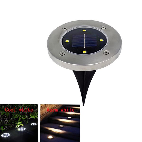 

solar powered ground lights 4led solar path lamp garden pathway outdoor in-ground lights for yard driveway lawn road