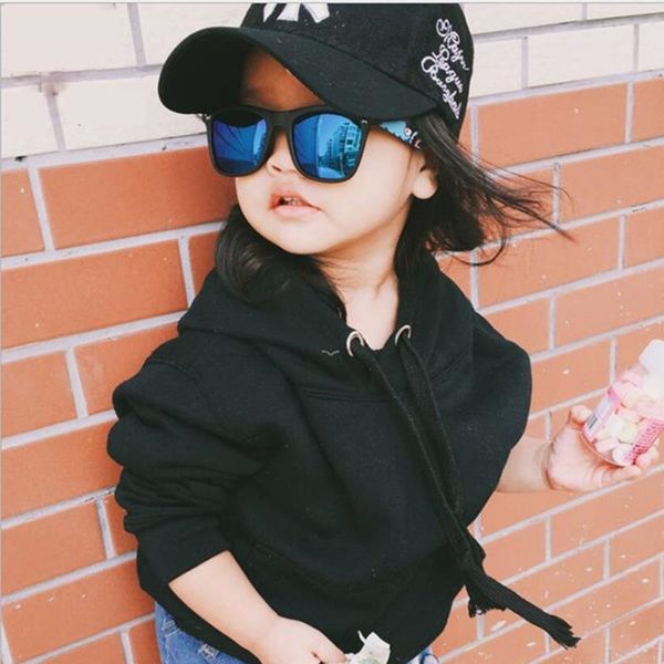 

2018 new fashion square childen sunglasses boys girls kids baby child safety lovely colorful sun glasses uv400 oculos infantil, White;black